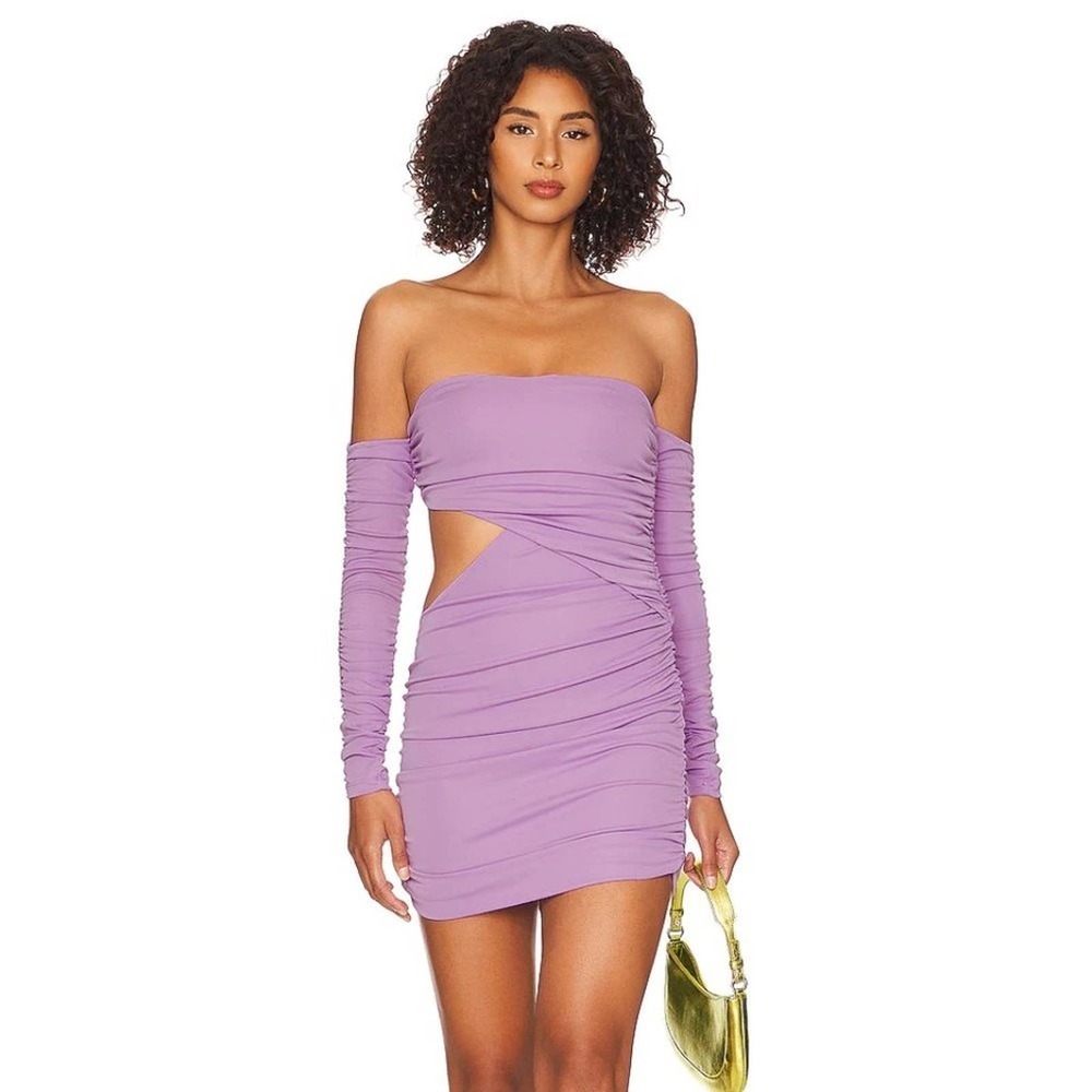 NWT Camila Coelho Carter Mini Dress in Lilac XXS